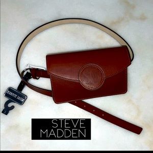 Steve Madden. Brown. Silver. Belt. Purse. Size L